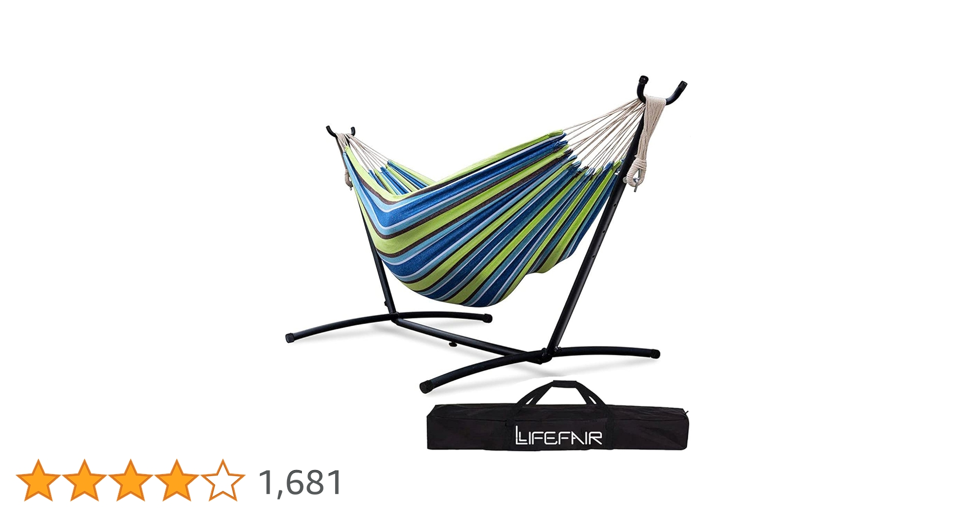 Amazon | LifeFair ハンモック 自立式スタンドセット ダブル